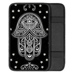 Black And White Hamsa Print Car Center Console Cover