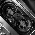 Black And White Hamsa Print Car Coasters
