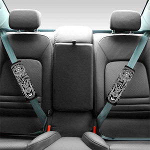 Black And White Hamsa Print Car Seat Belt Covers