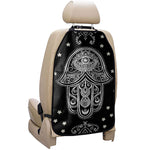 Black And White Hamsa Print Car Seat Organizers