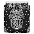 Black And White Hamsa Print Duvet Cover Bedding Set