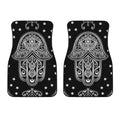 Black And White Hamsa Print Front Car Floor Mats