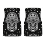 Black And White Hamsa Print Front Car Floor Mats