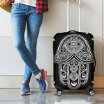 Black And White Hamsa Print Luggage Cover