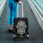 Black And White Hamsa Print Luggage Cover