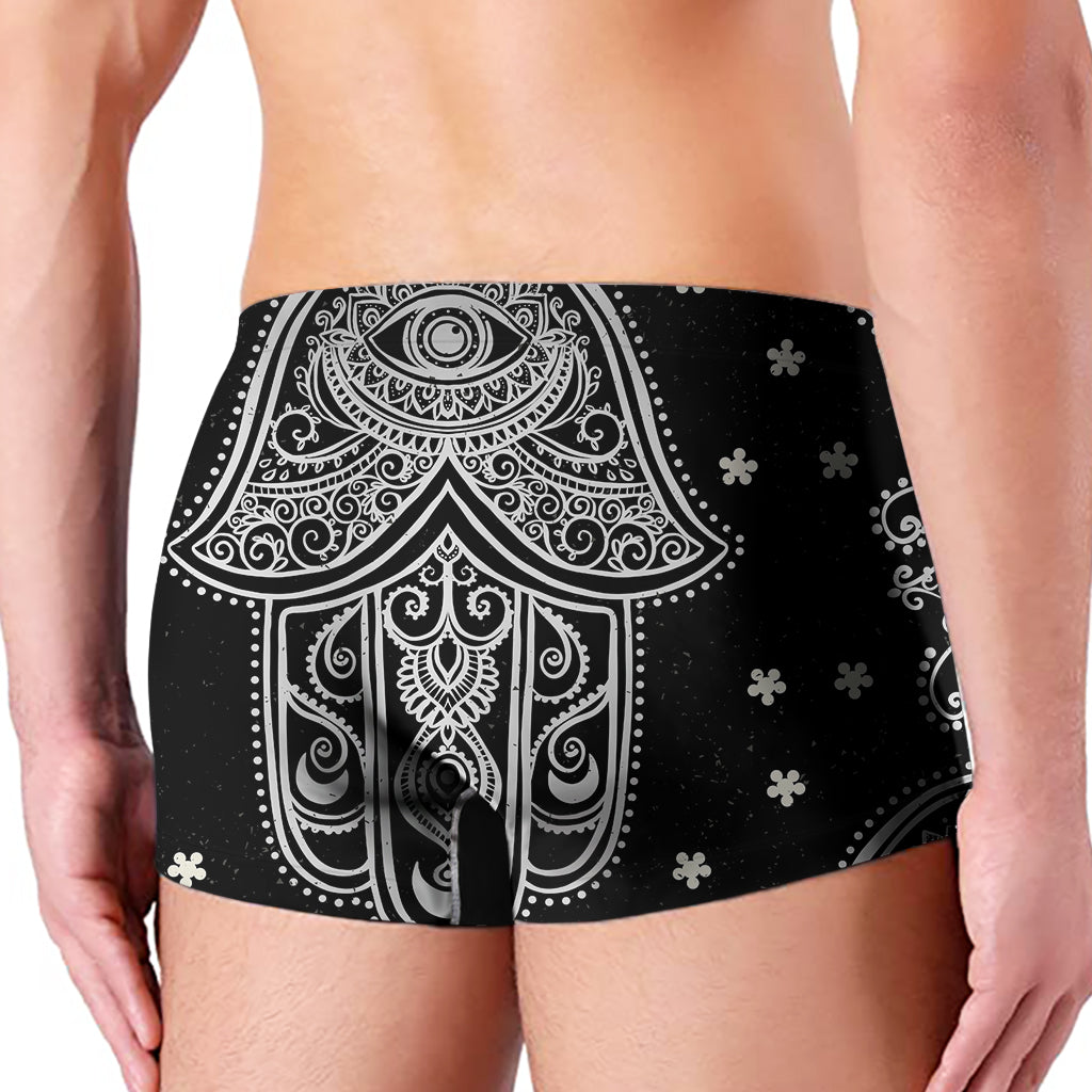 Black And White Hamsa Print Men's Boxer Briefs