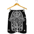 Black And White Hamsa Print Men's Shorts