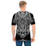 Black And White Hamsa Print Men's T-Shirt