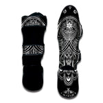 Black And White Hamsa Print Muay Thai Shin Guard