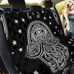 Black And White Hamsa Print Pet Car Back Seat Cover