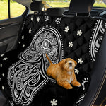 Black And White Hamsa Print Pet Car Back Seat Cover