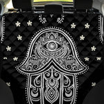 Black And White Hamsa Print Pet Car Back Seat Cover