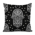 Black And White Hamsa Print Pillow Cover