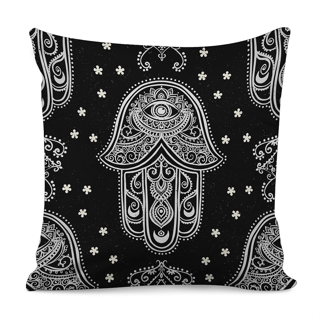 Black And White Hamsa Print Pillow Cover