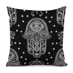 Black And White Hamsa Print Pillow Cover