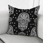 Black And White Hamsa Print Pillow Cover