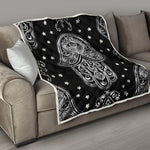 Black And White Hamsa Print Quilt