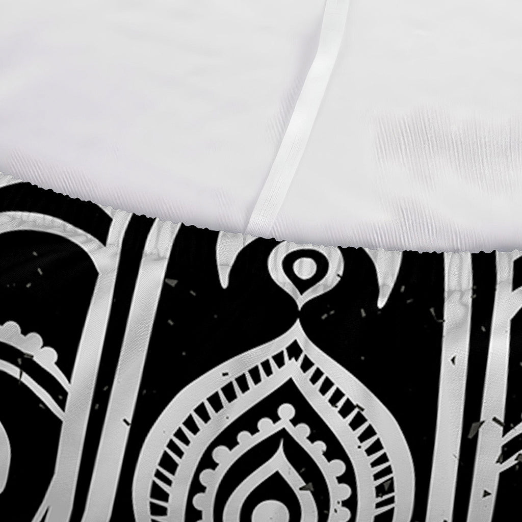 Black And White Hamsa Print Sofa Cover