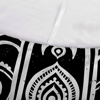 Black And White Hamsa Print Sofa Cover