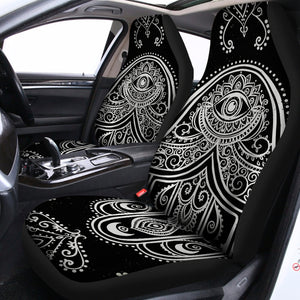 Black And White Hamsa Print Universal Fit Car Seat Covers