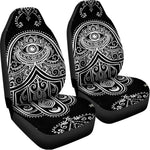 Black And White Hamsa Print Universal Fit Car Seat Covers