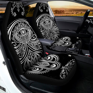 Black And White Hamsa Print Universal Fit Car Seat Covers