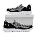 Black And White Hamsa Print White Running Shoes