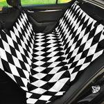 Black And White Harlequin Pattern Print Pet Car Back Seat Cover