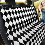 Black And White Harlequin Pattern Print Pet Car Back Seat Cover