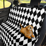 Black And White Harlequin Pattern Print Pet Car Back Seat Cover