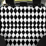 Black And White Harlequin Pattern Print Pet Car Back Seat Cover