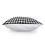 Black And White Harlequin Pattern Print Pillow Cover