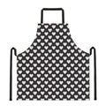 Black And White Heart Pattern Print Apron