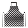 Black And White Heart Pattern Print Apron