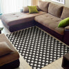 Black And White Heart Pattern Print Area Rug