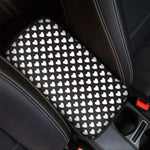 Black And White Heart Pattern Print Car Center Console Cover