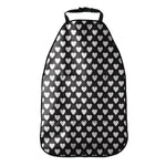 Black And White Heart Pattern Print Car Seat Organizers