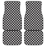 Black And White Heart Pattern Print Front and Back Car Floor Mats