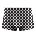 Black And White Heart Pattern Print Men's Boxer Briefs