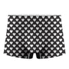 Black And White Heart Pattern Print Men's Boxer Briefs