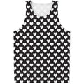 Black And White Heart Pattern Print Men's Tank Top