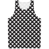 Black And White Heart Pattern Print Men's Tank Top