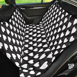 Black And White Heart Pattern Print Pet Car Back Seat Cover