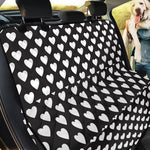 Black And White Heart Pattern Print Pet Car Back Seat Cover