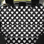 Black And White Heart Pattern Print Pet Car Back Seat Cover