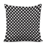 Black And White Heart Pattern Print Pillow Cover