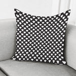 Black And White Heart Pattern Print Pillow Cover
