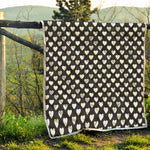 Black And White Heart Pattern Print Quilt