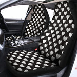 Black And White Heart Pattern Print Universal Fit Car Seat Covers