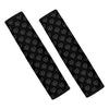 Black And White Heartbeat Pattern Print Car Seat Belt Covers